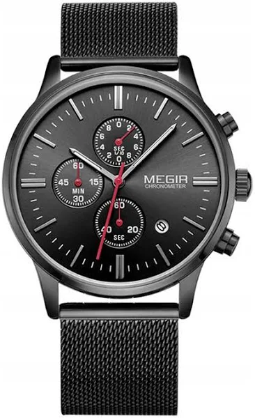Zegarek męski Megir bransoleta chronograf datownik