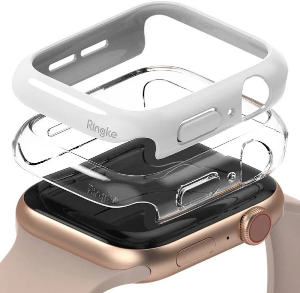 Ringke Slim 2-Pack Apple Watch 4|5|6|SE Clear & Black