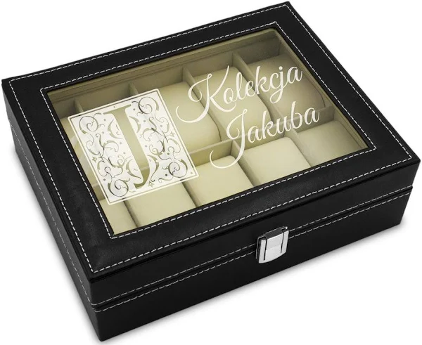 Szkatułka pudełko etui na zegarki 10szt. Grawer