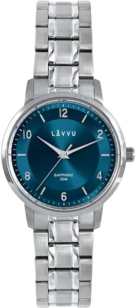 Zegarek damski Stalowy Lavvu Klasyczny na Granatowej Tarczy