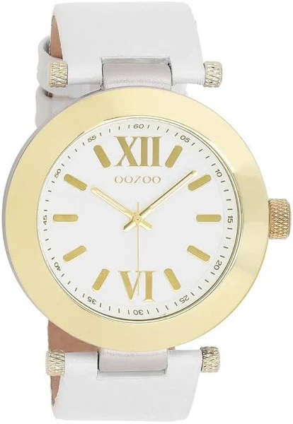 Oozoo Męski zegarek na rękę Vintage Series Analogowy Skóra Biały D2UOC5756A