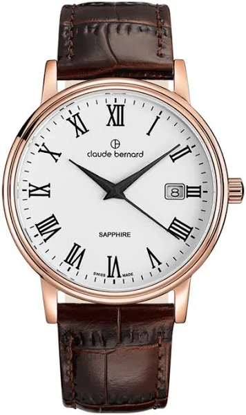 CLAUDE BERNARD CLASSIC 53009 3 Zegarek męski z datownikiem