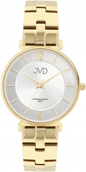 Zegarek damski JVD J4184.3 Złoty Wodoszczelny