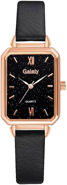 Elegancki damski zegarek na pasku z motywem kamienia