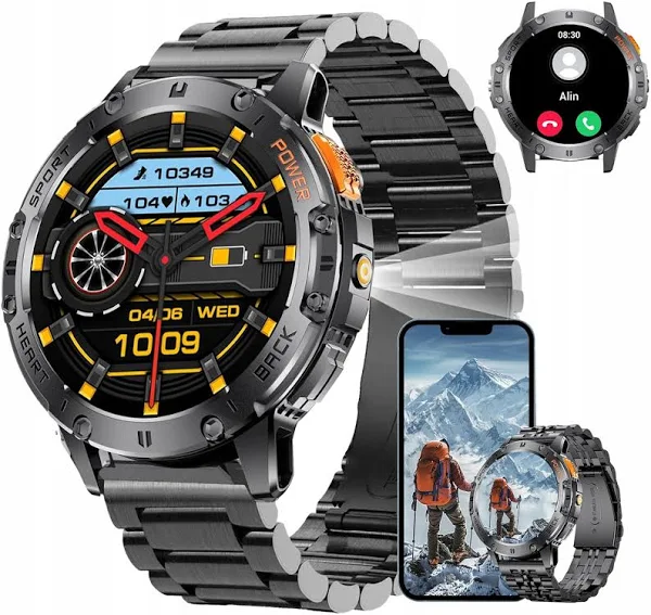 Smartwatch Amoled Zegarek Męski Sport Rozmowy Smart Watch Wodoodporny