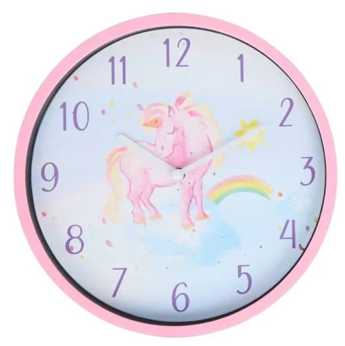 Zegar ścienny z analogowymi wskazaniami Ø 22 x 3,5 cm Jednorożec