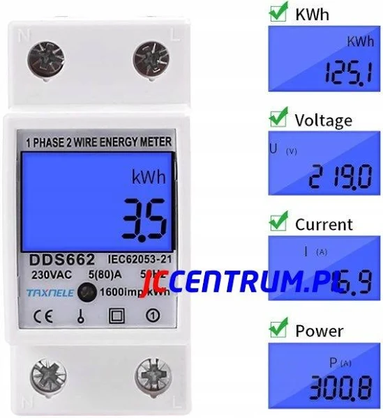 Licznik miernik energii prądu watomierz DDS668