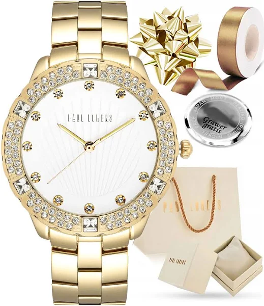 Zegarek damski Paul Lorens Naome z Cyrkoniami i stalową bransoletą +grawer