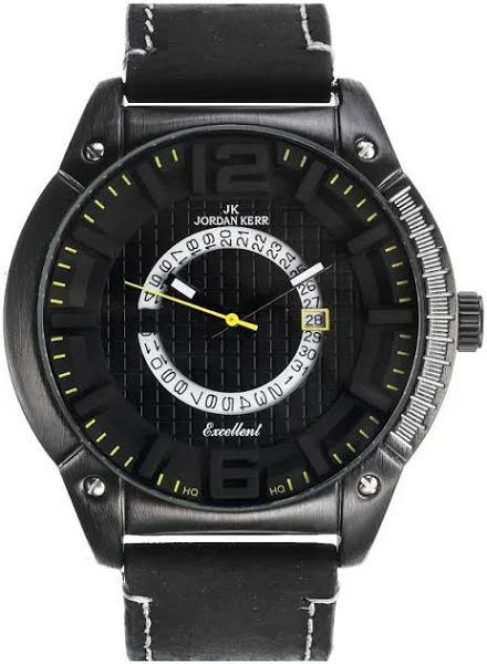 Zegarek Męski J.Kerr Duża Tarcza Datownik Pasek