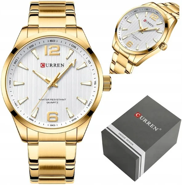 Zegarek Męski Curren Thor +box +grawer stalowy cyfry na bransolecie