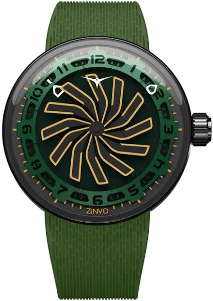 Męski zegarek Zinvo Watches w kolorze czarnym z gumowym paskiem Blade Rogue 45MM