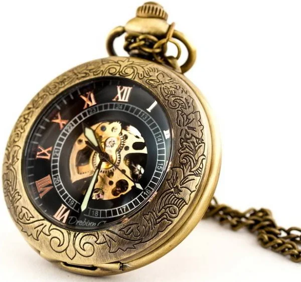 Empik Zegarek na łańcuszku Elegancja w Brązie Fluor