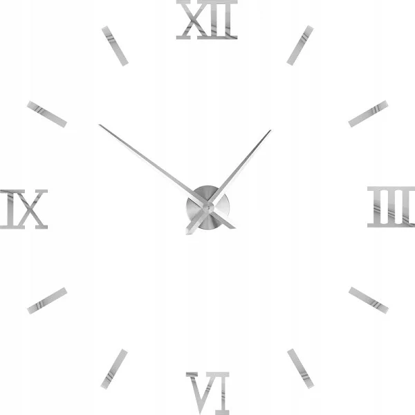 Duży Zegar Ścienny 3d Naklejany Ścianę 70-130 Cm