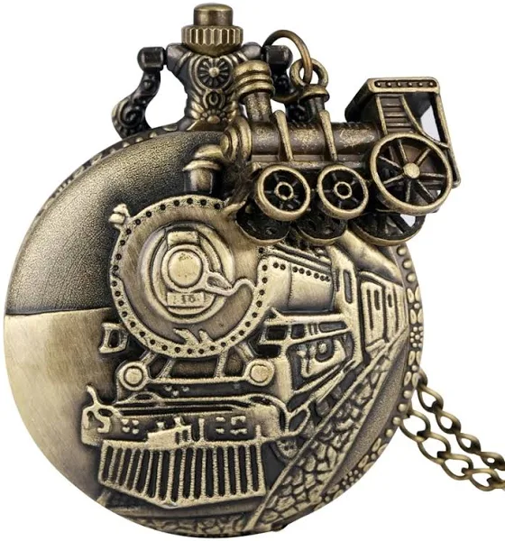 Klasyczny Retro Steampunk kwarcowy zegarek kieszonkowy z naszyjnikiem łańcuszek wisiorek prezent dla