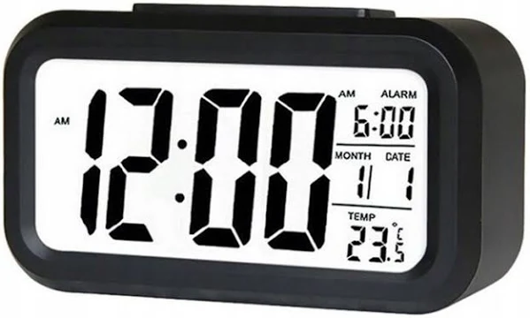 IsoTrade Zegar budzik cyfrowy elektroniczny termometr LED
