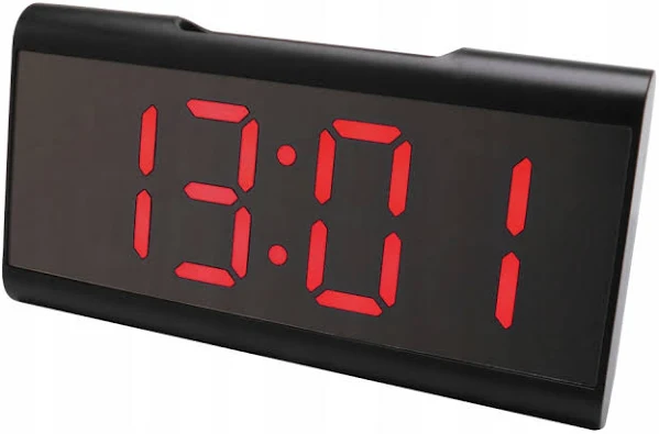 Budzik zegar cyfrowy lustro led termometr 3764