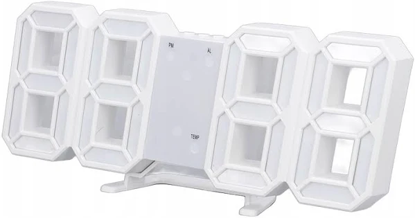 Cyfrowy Zegar Ścienny Led - Biały