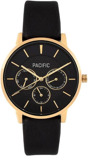 Pacific Złoty damski zegarek z multidatownikiem Pacific X6202-08