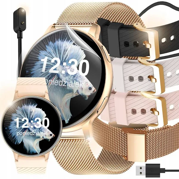 Zegarek Smartwatch Sportowy Rozmowy Damski Polskie Menu