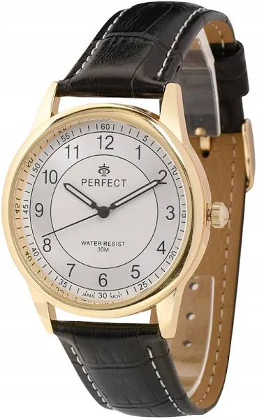 Zegarek męski kwarcowy skórzany pasek klasyk duży