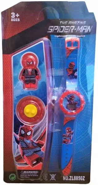 Man zegarek elektroniczny -Spiderman Figurka
