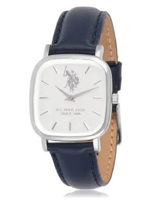 U.S. Polo Assn. Zegarek kwarcowy w kolorze srebrno-granatowo-białym rozmiar