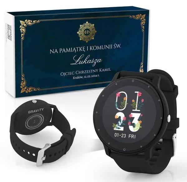 Zegarek smartwatch gravity gt1-3 męski prezent na komunię