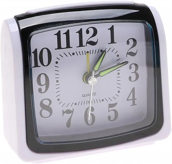 ZEGAR z ALARMEM Budzik na Baterie Zegarek Klasyczny z Podświetleniem 972
