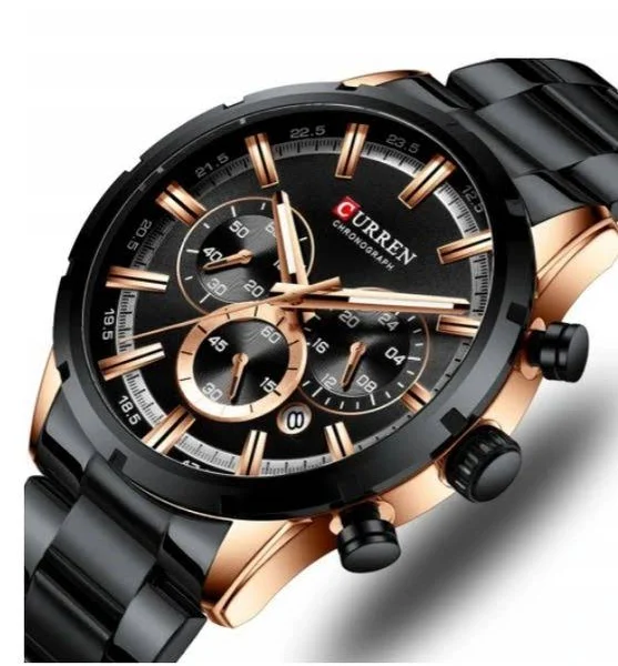 Zegarek Męski Curren Chronograf Datownik Branzoleta + Box
