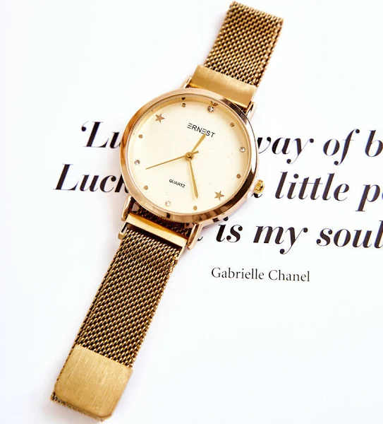 Zegarek Bransoleta Magnes Bez Niklu Złoty ERNEST