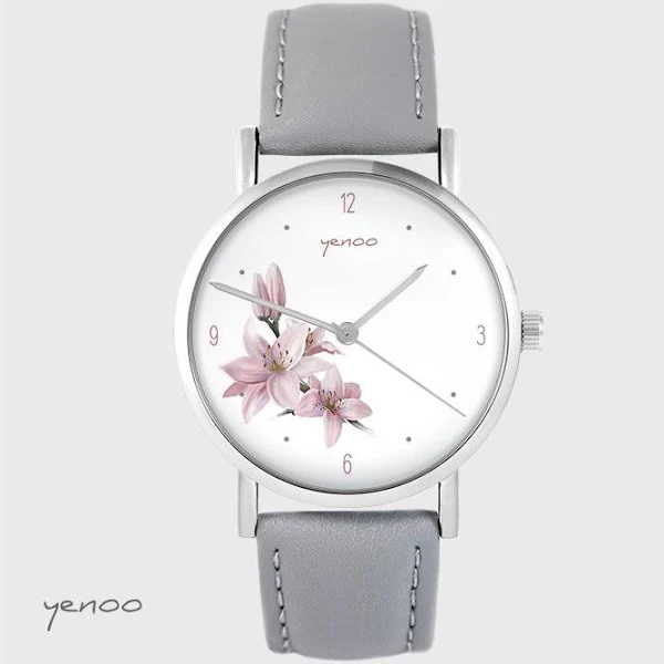 zegarek yenoo różowa lilia