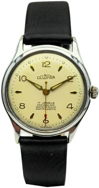 Zegarek DELBANA z lat 50-tych STAN BDB W6