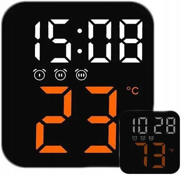 Elektroniczny Zegar na biurko Led Data Godzina Temperatura funkcja alarmu