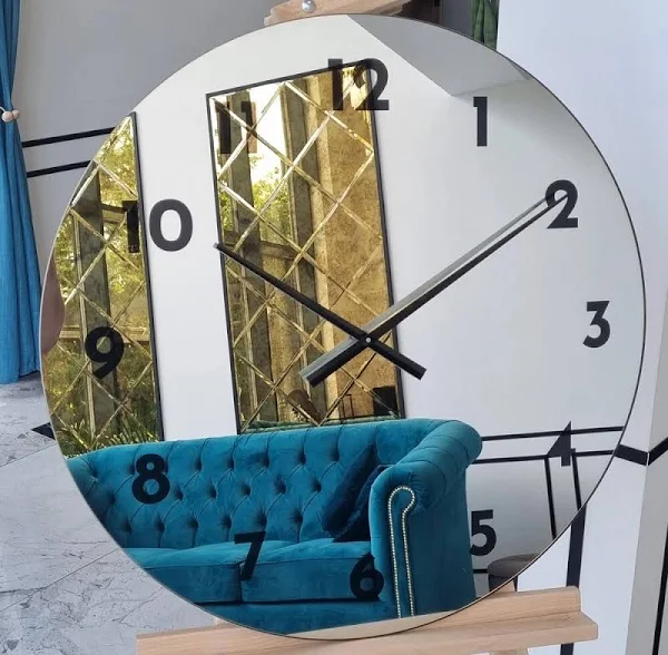 Zegar A1 Lustro Wskazówki Czarne 80cm