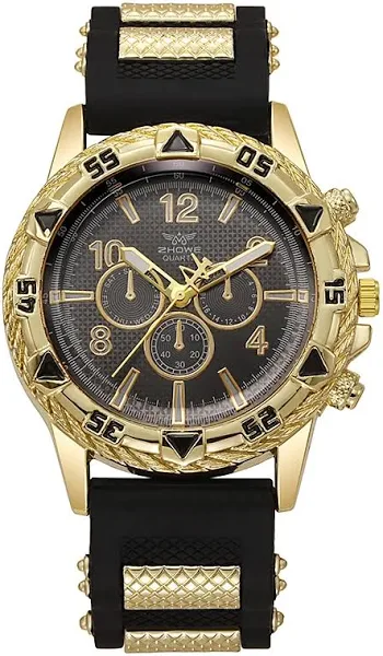 Modny sportowy styl silikonowy męski zegarek na co dzień