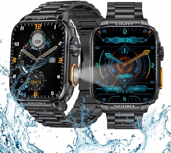 Smartwatch Męski Militarny Wodoodporny Rozmowy Bluetooth 5.0 Polskie Menu