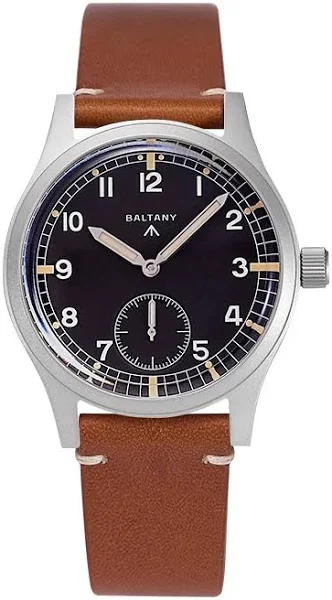 Baltany D12 zegarki wojskowe małe sekundy subsekundowe VD78 szafirowa świecąca skóra 10ATM zegarek