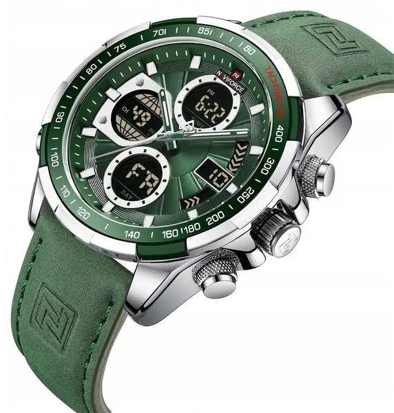 Zegarek męski NAVIFORCE tachometr skóra 4kolory gw