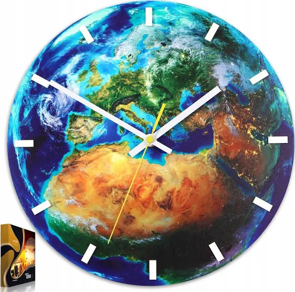 Zegar Ścienny Globe Mapa Świata