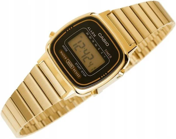Zegarek Damski Casio Cyfrowy Złoty Pudełko