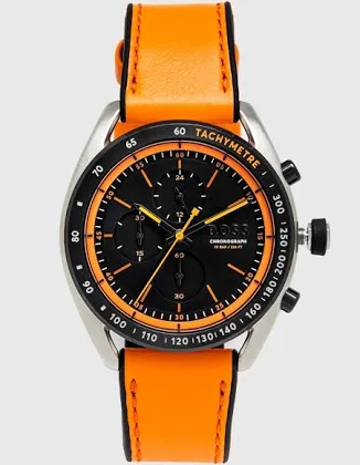 BOSS zegarek 1514025 męski kolor pomarańczowy