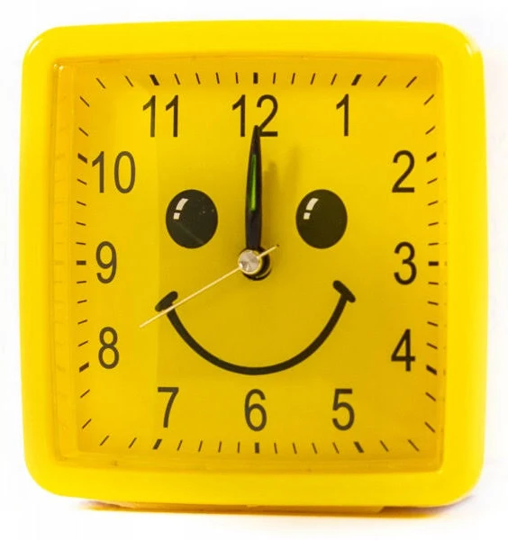 Żółty Budzik Buźka Emoji Emotikon Zegar Z Alarmem Różne Tarczy