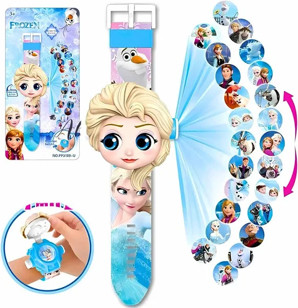 Frozen Zegarek 3D Z Projektorem Elsa Kraina Lodu