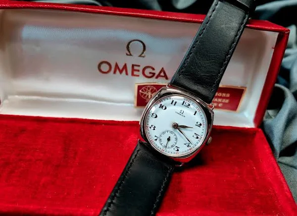 Złoty Zegarek Omega Cushion 1920's 14K Gold 585 Mech Unikat Pudełko Zobacz