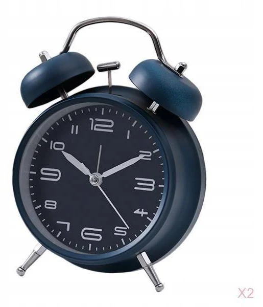 2x Mechaniczny Nakręcany Budzik o Wysokiej