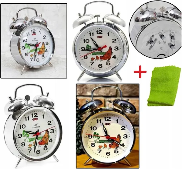 Budzik Nakręcany Mechaniczny Tradycyjny Sprężynowy Retro Ręczny