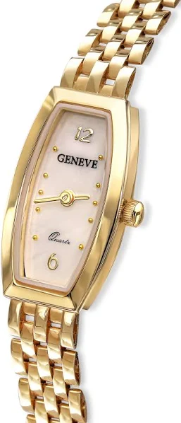 Zegarek złoty damski z perłową tarczą