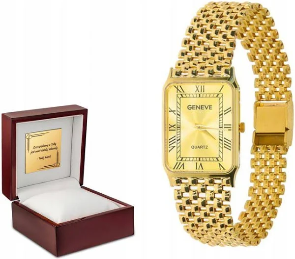 Bogaty Złoty Zegarek Ze Złota Próby 585 Możliwy Grawer