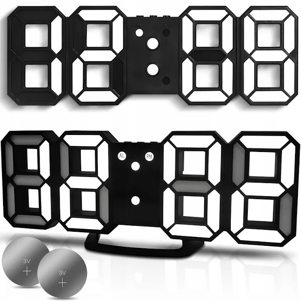 Retoo Zegar Elegroniczny Led Budzik Termometr Alarm Data