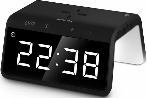 Sencor Cyfrowy zegar z budzikiem i bezprzewodową ładowarka SDC